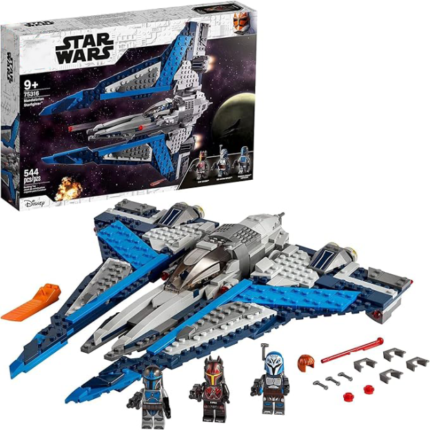 LEPIN Star Wars Mandalorian Starfighter Awesome Toy Building Kit for Kids Featuring 3 Minifigures; New 2021
