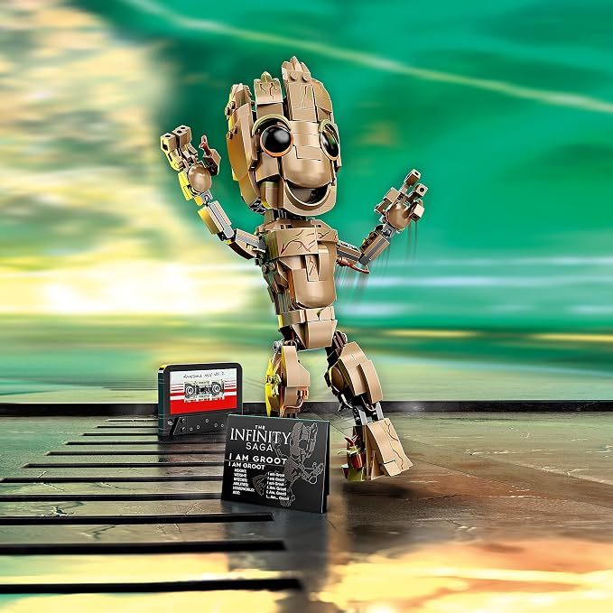 LEPIN Marvel I am Groot Building Toy Set - Action Figure from The Guardians of The Galaxy Movies, Baby Groot Model for Play and Display, Great for Kids, Boys, Girls, and Avengers Fans Ages 10+