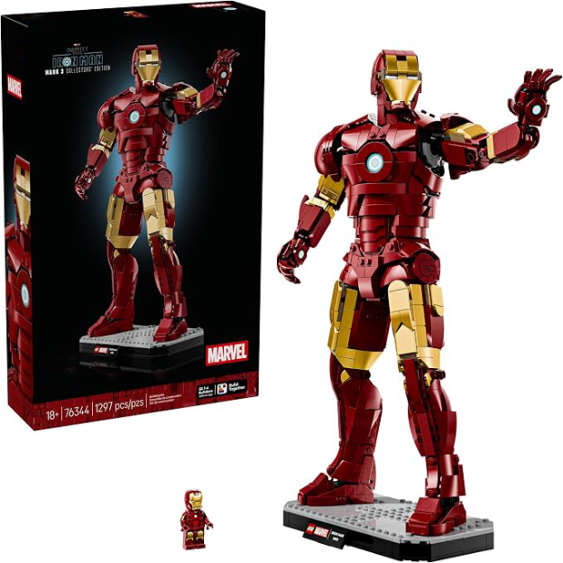 LEPIN Marvel Iron Man Mark 3 Collectors’ Edition Building Set - Poseable Super Hero Construction Kit W/Mark 3 Minifigure for Adults, Ages 18+ - Collectible Gift Idea for Birthdays