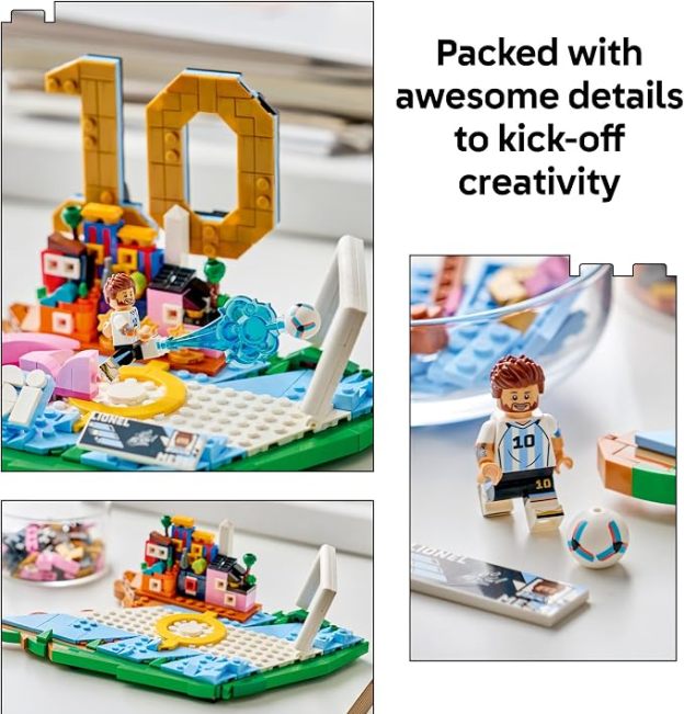 LEPIN Editions Lionel Messi – Soccer Highlights - Building Set for Boys & Girls, Ages 10+ - Collectible Soccer Gift with Plaque - Kids Bedroom or Shelf Decor