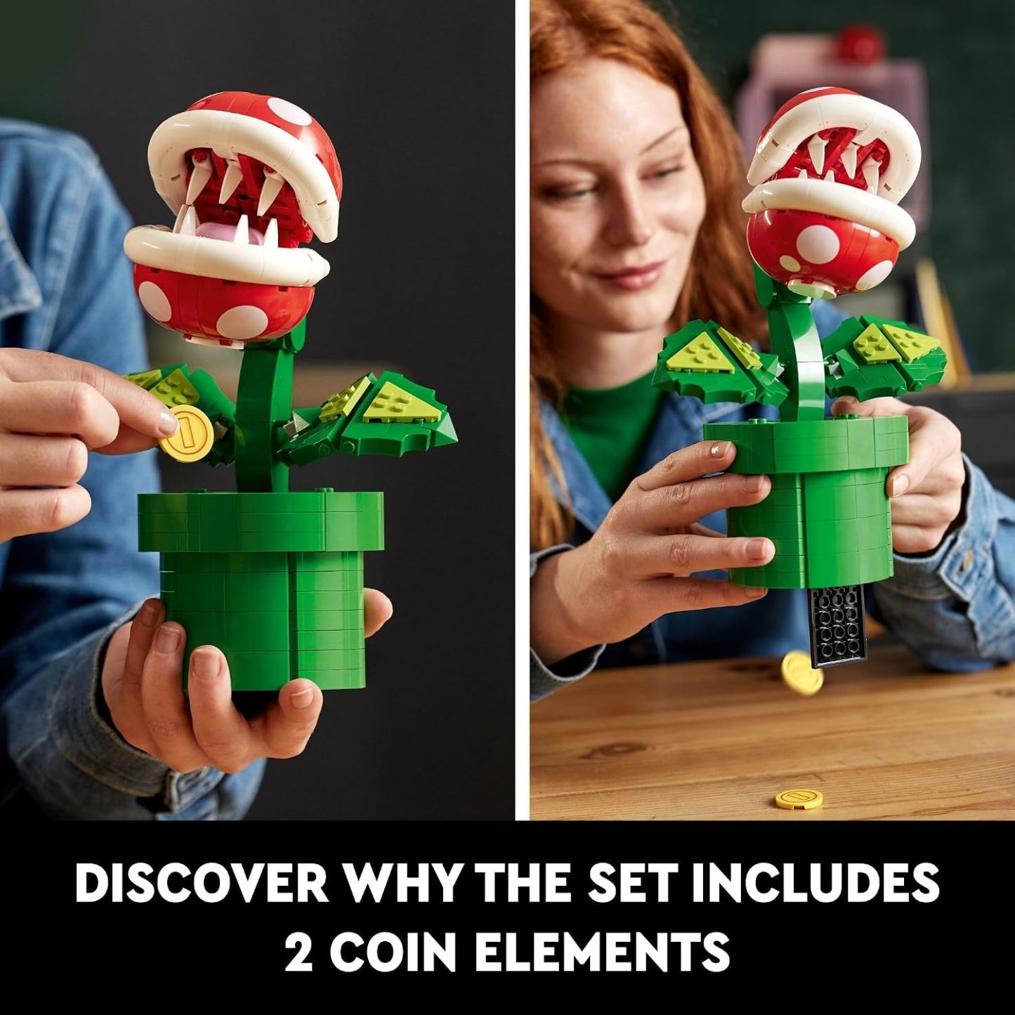 LEPIN Super Mario Piranha Plant Building Sets for Adults - Mario Collectible for Men & Women, Ages 18+ Years - Gift for Birthdays - Bedroom, Home Office, or Book Shelf Decor