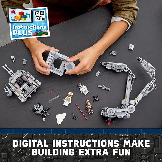 LEPIN Star Wars Hoth at-ST Walker Building Toy for Kids with Chewbacca Minifigure and Droid Figure, The Empire Strikes Back Model, Star Wars Fan Gift