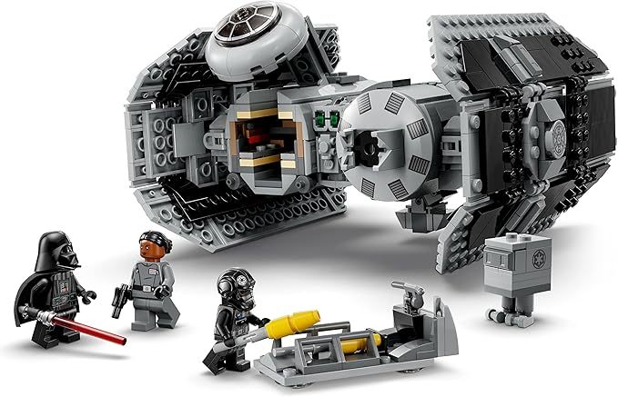 LEPIN Star Wars TIE Bomber Model Building Kit, Star Wars Toy Starfighter with Gonk Droid Figure, Darth Vader Minifigure and Lightsaber, Collectible Star Wars Gift for 9 Year Olds