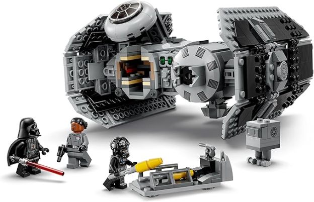 LEPIN Star Wars TIE Bomber Model Building Kit, Star Wars Toy Starfighter with Gonk Droid Figure, Darth Vader Minifigure and Lightsaber, Collectible Star Wars Gift for 9 Year Olds