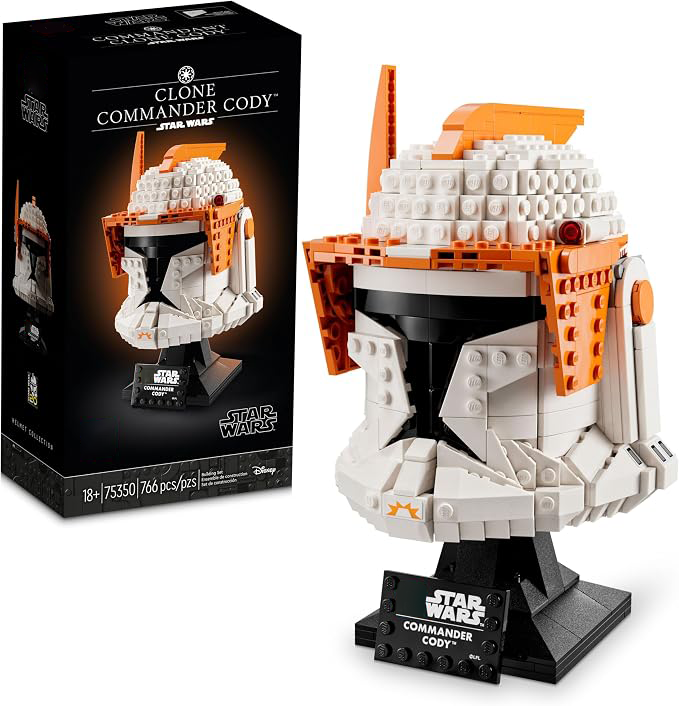 LEPIN Star Wars Clone Commander Cody Helmet Collectible Building Set - Featuring Authentic Details, Office Decor Display Model for Adults, The Clone Wars Collection Memorabilia and Gift Idea