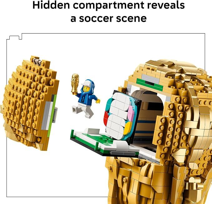 LEPIN Editions FIFA World Cup Official Trophy Building Set - Kit for Display in Bedroom, Home Office, Book Shelf - Soccer Fans Collectible - W/World Cup 2026 Minifigure - Gift for Birthdays