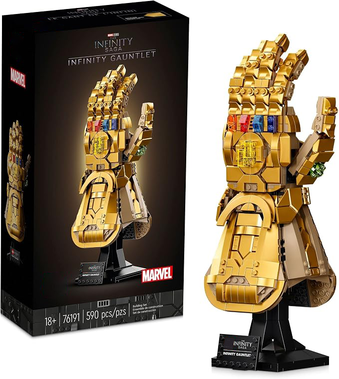 LEPIN Marvel Infinity Gauntlet Set Collectible Thanos Glove with Infinity Stones, Building Set, Avengers Gift Idea for Adults and Teens, Model Kits for Decoration and Display