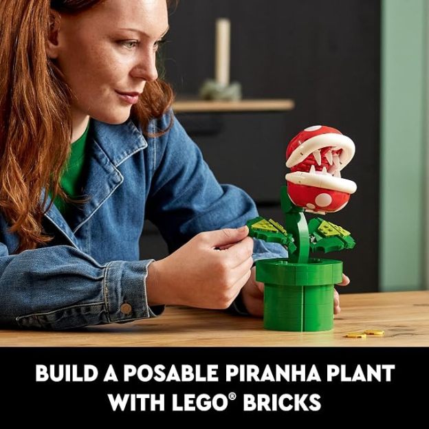 LEPIN Super Mario Piranha Plant Building Sets for Adults - Mario Collectible for Men & Women, Ages 18+ Years - Gift for Birthdays - Bedroom, Home Office, or Book Shelf Decor