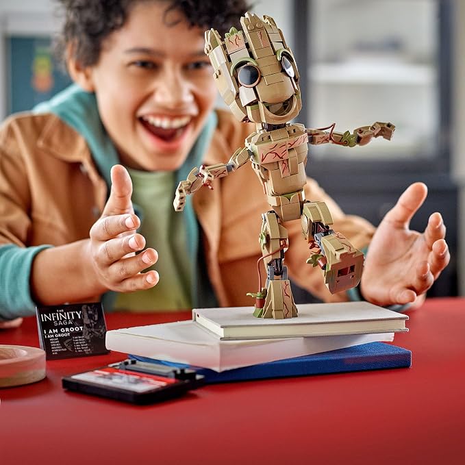 LEPIN Marvel I am Groot Building Toy Set - Action Figure from The Guardians of The Galaxy Movies, Baby Groot Model for Play and Display, Great for Kids, Boys, Girls, and Avengers Fans Ages 10+