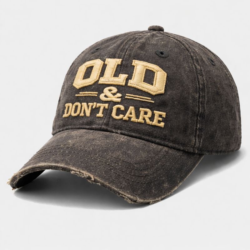 LAST DAY 49% OFF Vintage Distressed ��OLD & DON��T CARE�� Cap