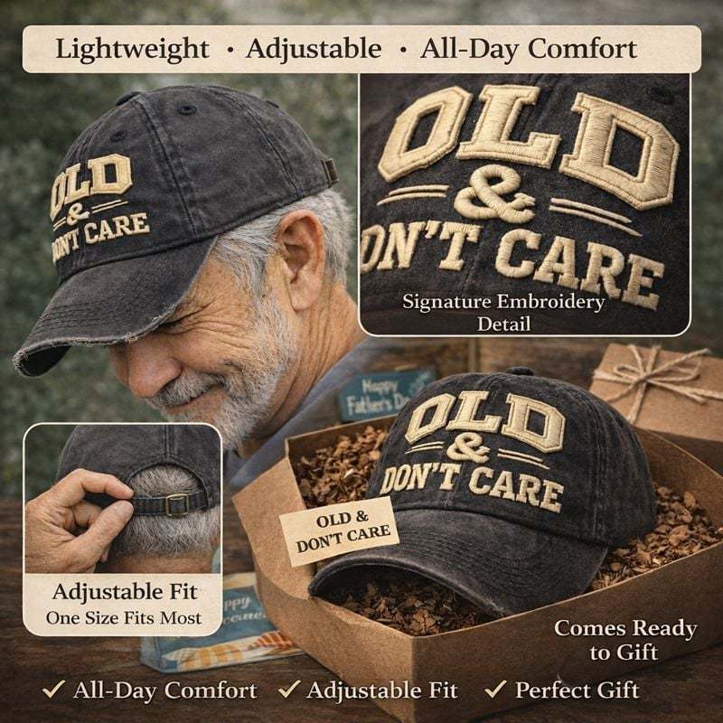 🔥LAST DAY 49% OFF🧢 Vintage Distressed “OLD & DON’T CARE” Cap