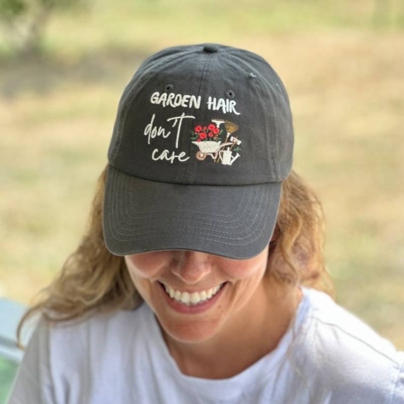 🔥New Arrivals Exclusive Sale🔥Garden Hair, Don't Care Embroidered Hat - Plant Lover's Cap, Nature-Inspired Baseball Hat