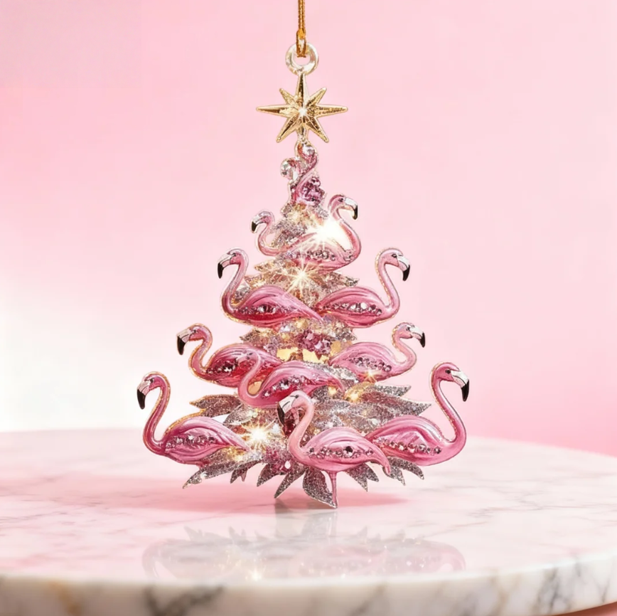 Flamingo Christmas Ornaments