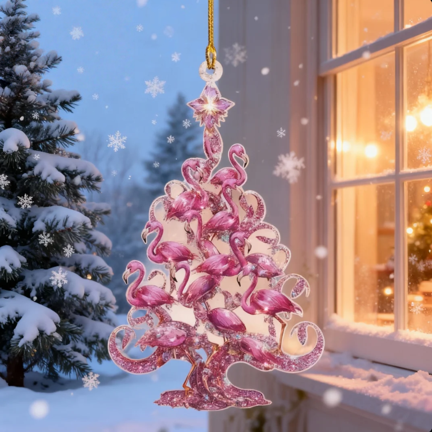 Flamingo Christmas Ornaments