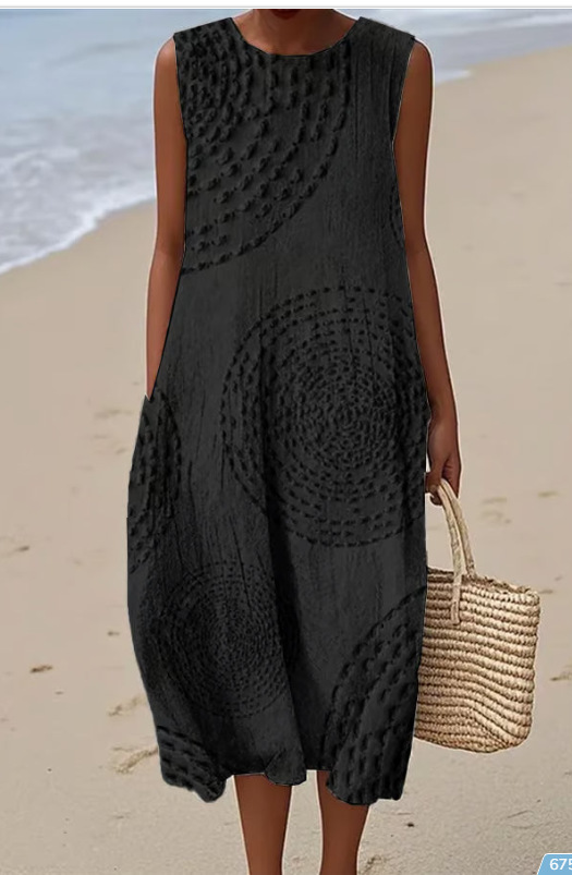 Women's Stylish and Flattering Print Cotton Dress