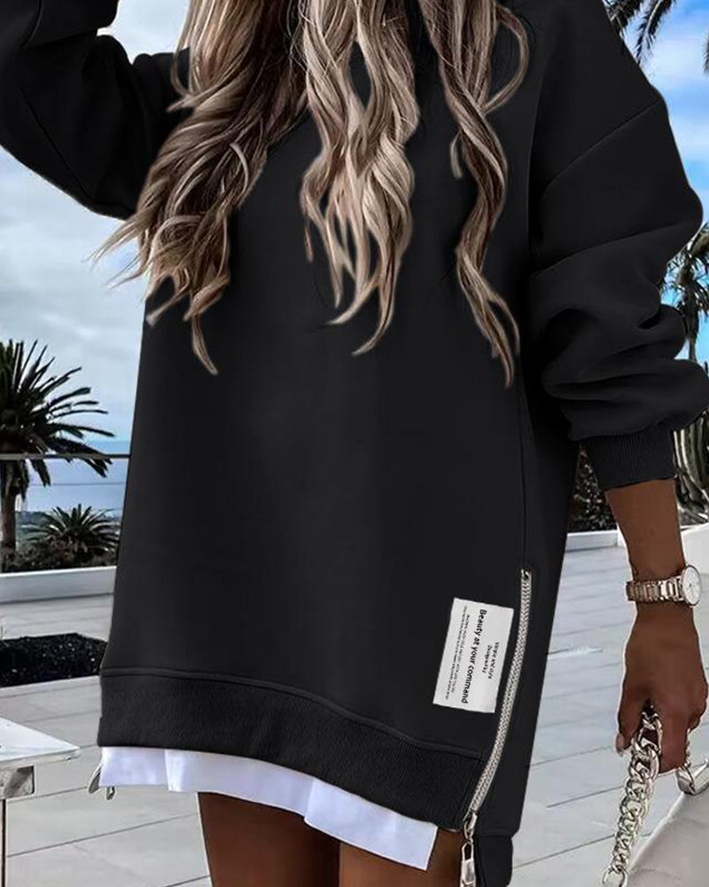 Womens Long Sleeve Pullover Sweatshirt