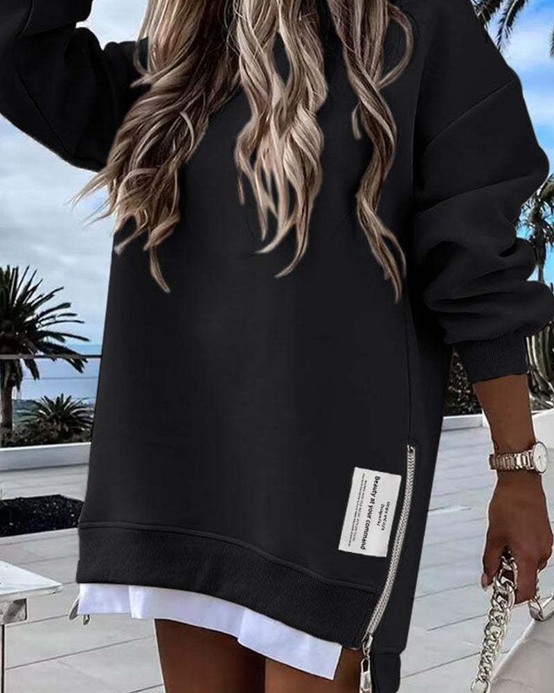 Womens Long Sleeve Pullover Sweatshirt