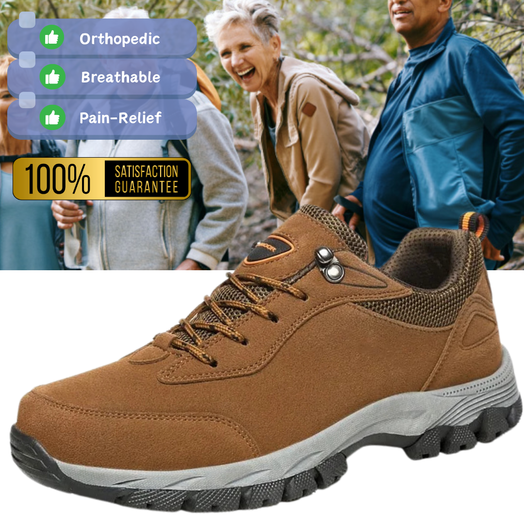 Men's good arch support outdoor breathable walking shoes, Comfy Orthopedic Walking Shoes
