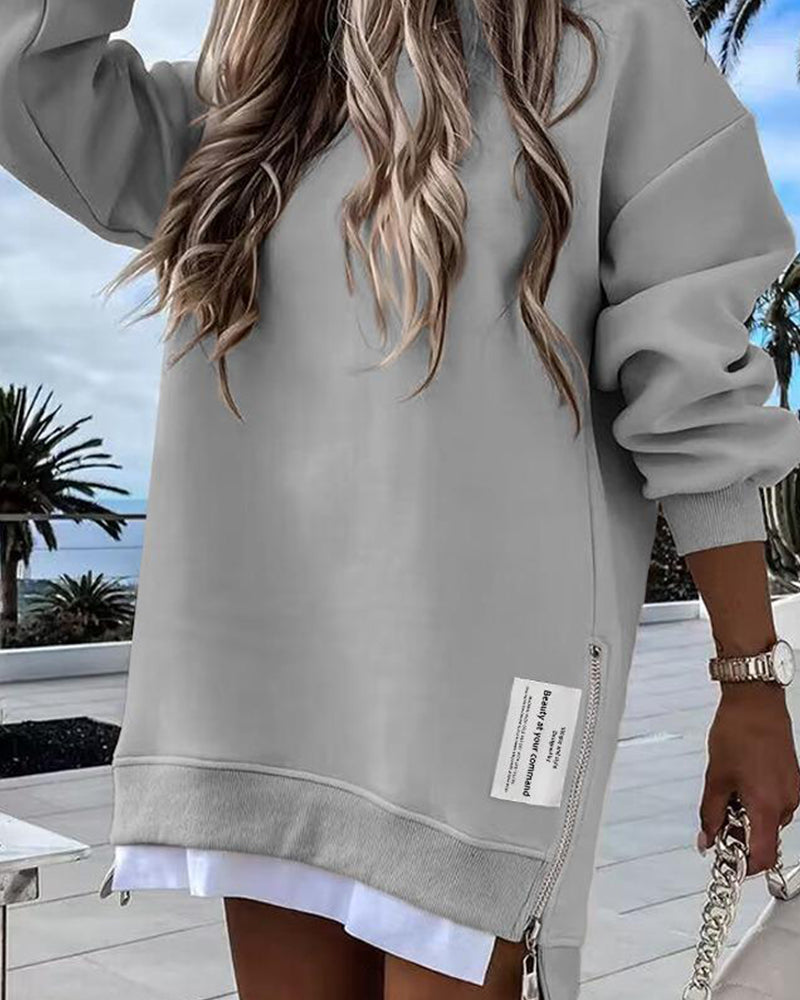 Womens Long Sleeve Pullover Sweatshirt