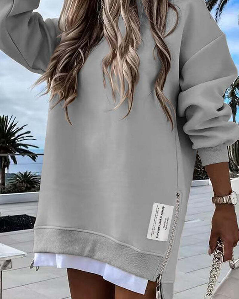 Womens Long Sleeve Pullover Sweatshirt