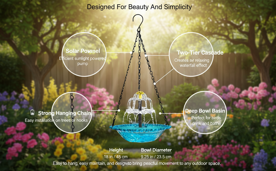 bird bath bowl with solar fountain pump