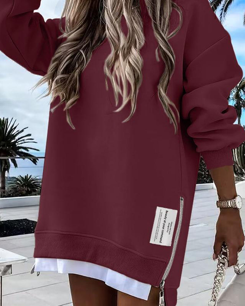 Womens Long Sleeve Pullover Sweatshirt
