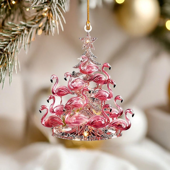 Flamingo Christmas Ornaments