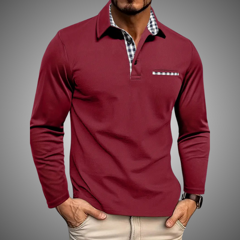 Vince | Polo Shirt with Long Sleeves