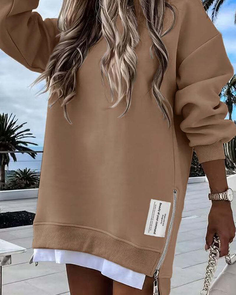 Womens Long Sleeve Pullover Sweatshirt