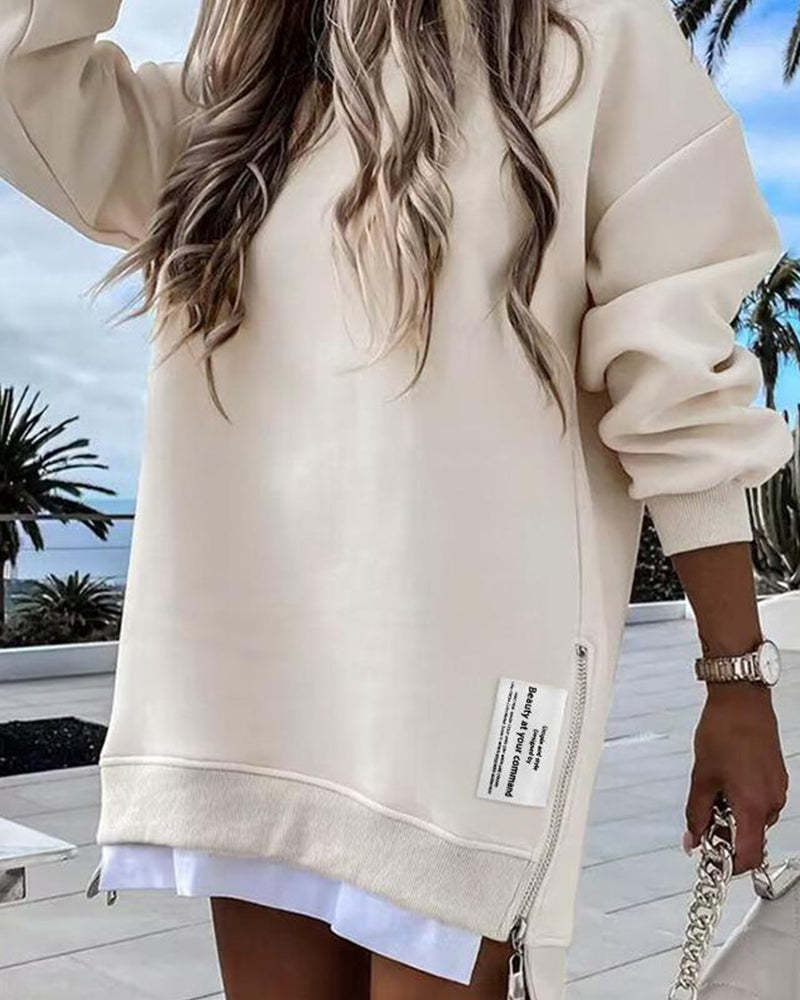 Womens Long Sleeve Pullover Sweatshirt