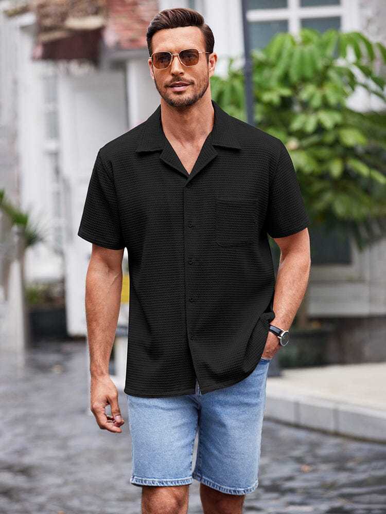 Waffle Loose Fit Short Sleeve Shirt 