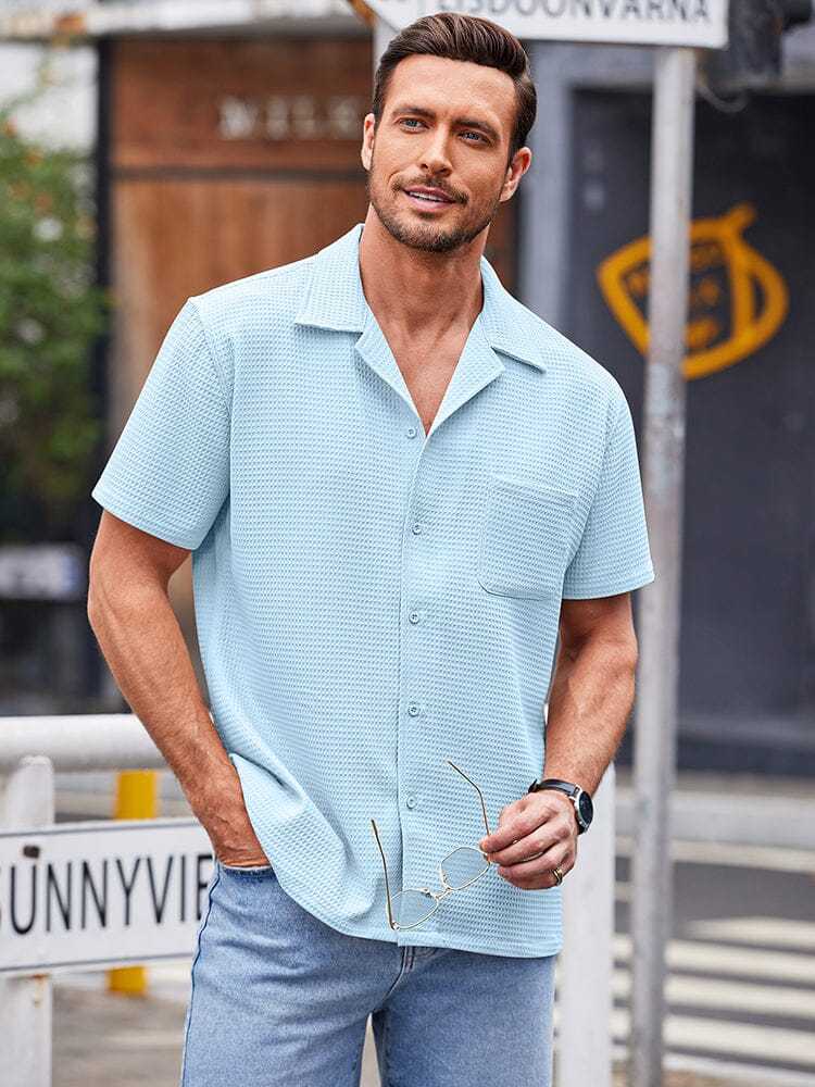 Waffle Loose Fit Short Sleeve Shirt 