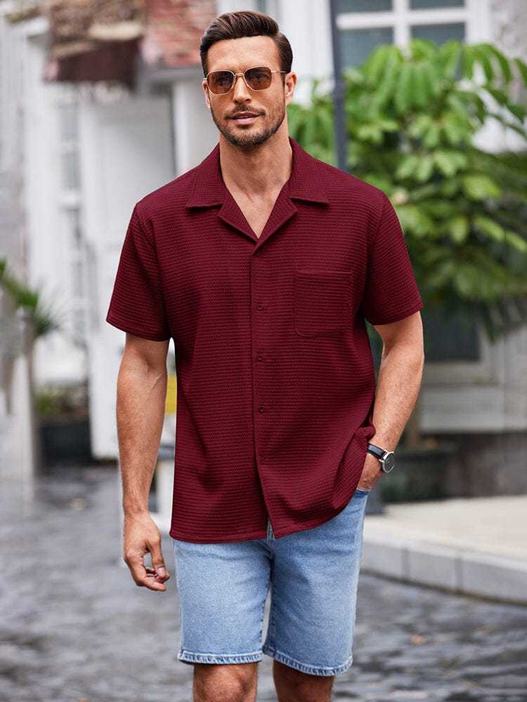 Waffle Loose Fit Short Sleeve Shirt 