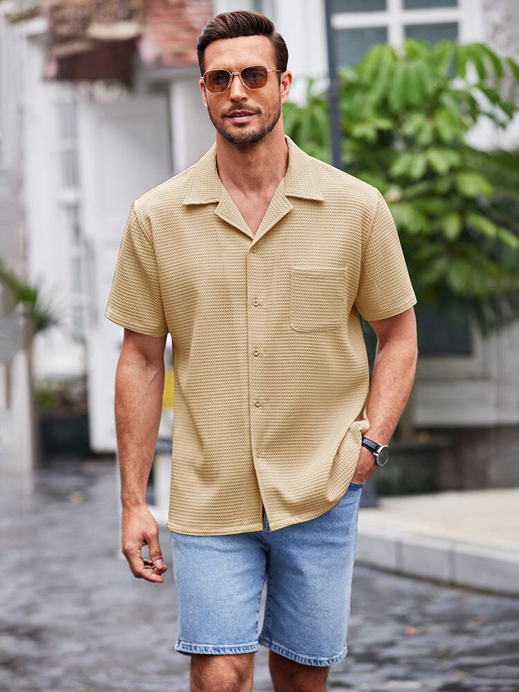 Waffle Loose Fit Short Sleeve Shirt 