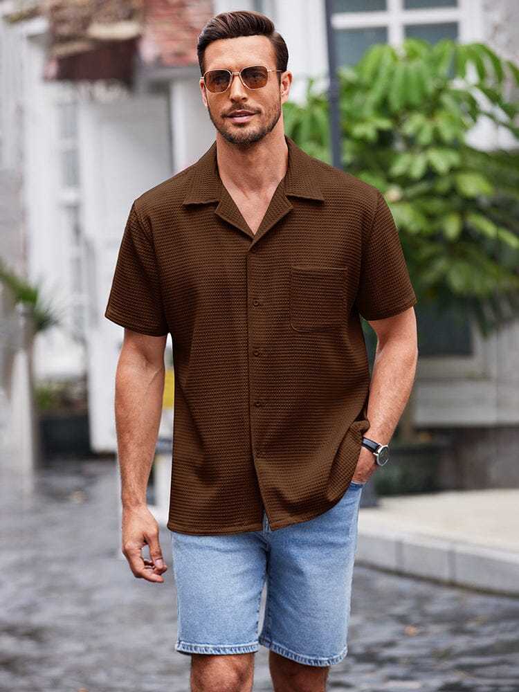 Waffle Loose Fit Short Sleeve Shirt 