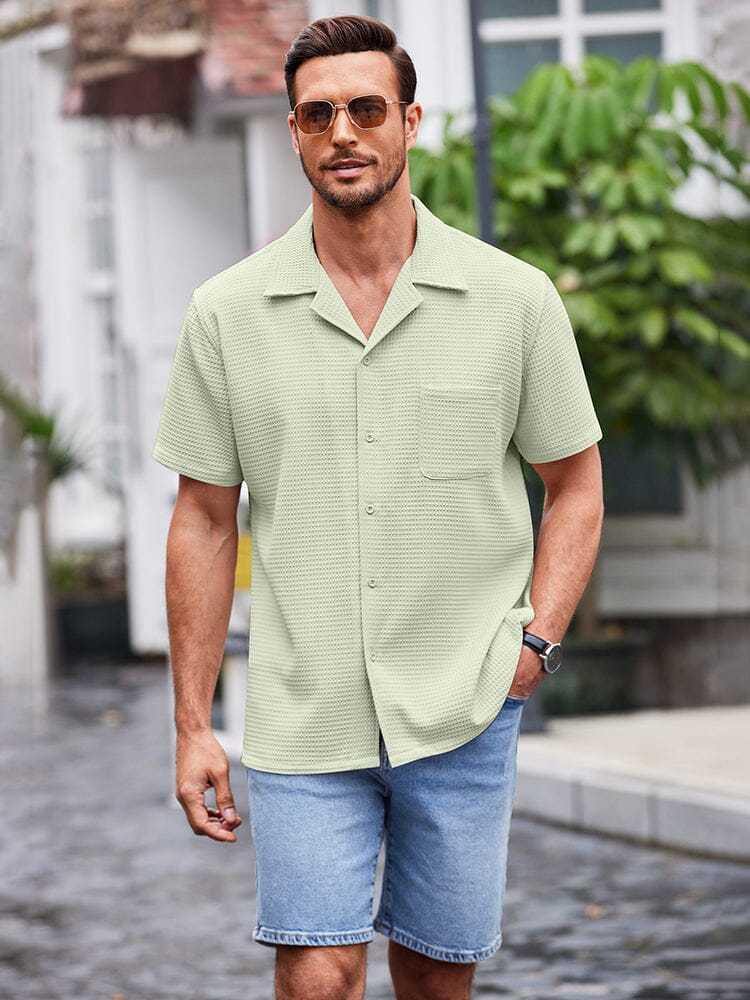 Waffle Loose Fit Short Sleeve Shirt
