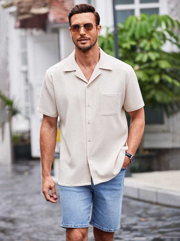 Waffle Loose Fit Short Sleeve Shirt 