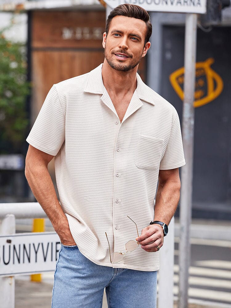 Waffle Loose Fit Short Sleeve Shirt 