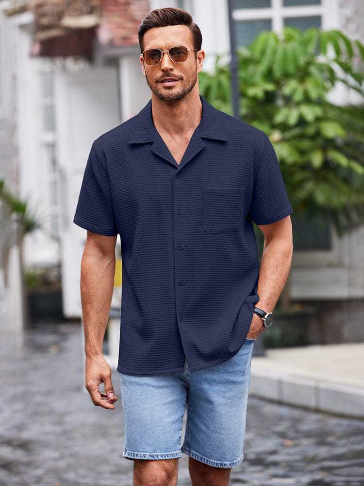 Waffle Loose Fit Short Sleeve Shirt 
