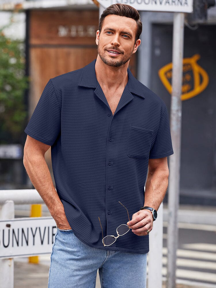 Waffle Loose Fit Short Sleeve Shirt 
