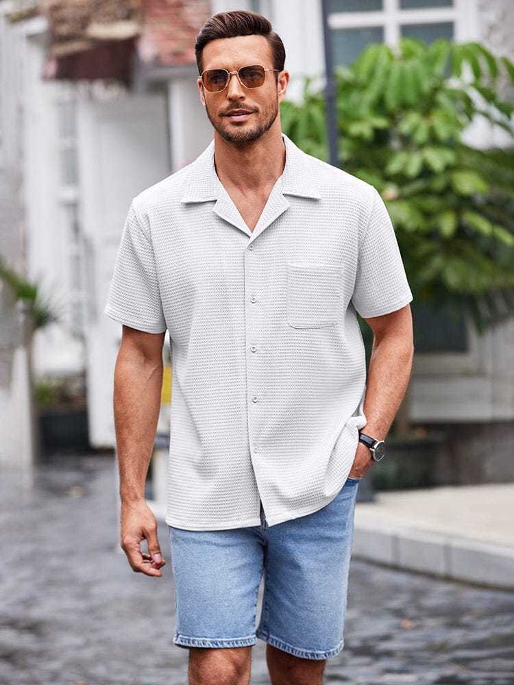 Waffle Loose Fit Short Sleeve Shirt 