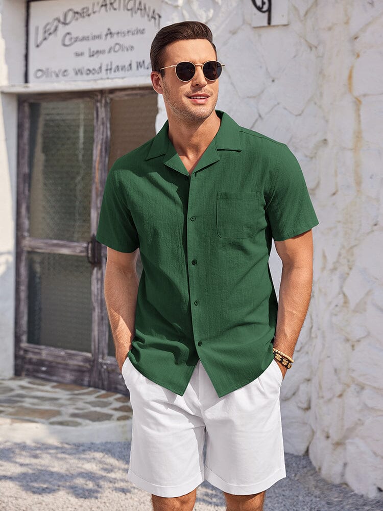 100% Cotton Short Sleeve Beach Shirt 