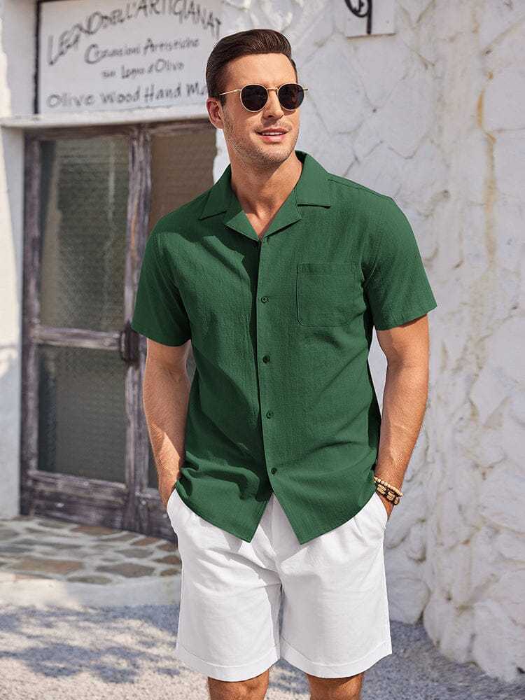 100% Cotton Short Sleeve Beach Shirt 