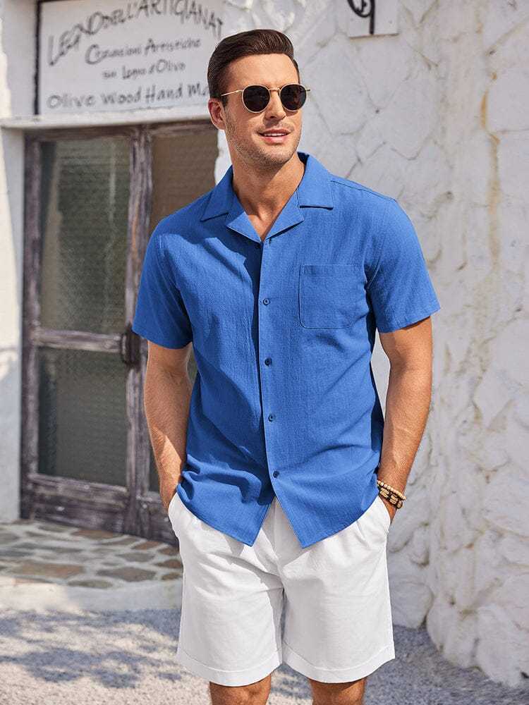100% Cotton Short Sleeve Beach Shirt 
