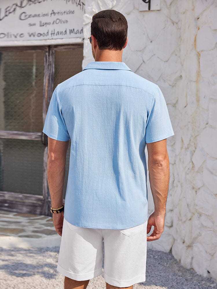 100% Cotton Short Sleeve Beach Shirt 