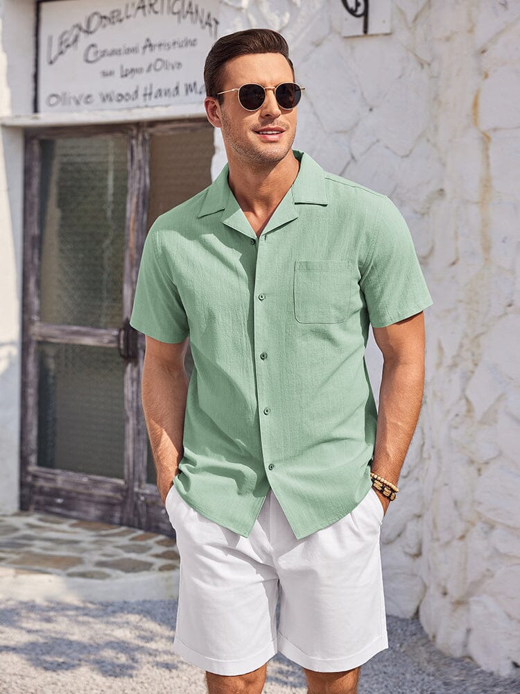100% Cotton Short Sleeve Beach Shirt 
