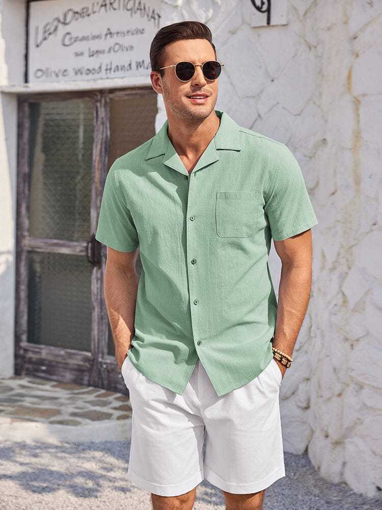 100% Cotton Short Sleeve Beach Shirt 