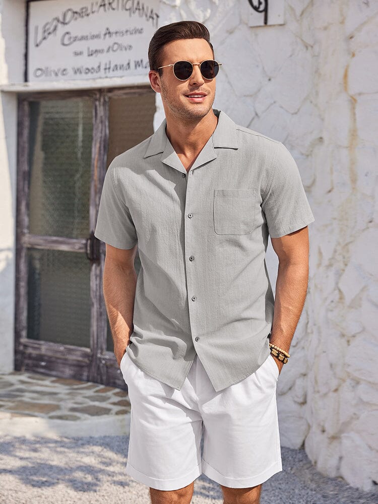100% Cotton Short Sleeve Beach Shirt 