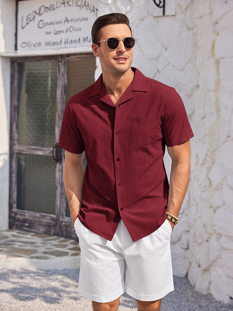 100% Cotton Short Sleeve Beach Shirt 