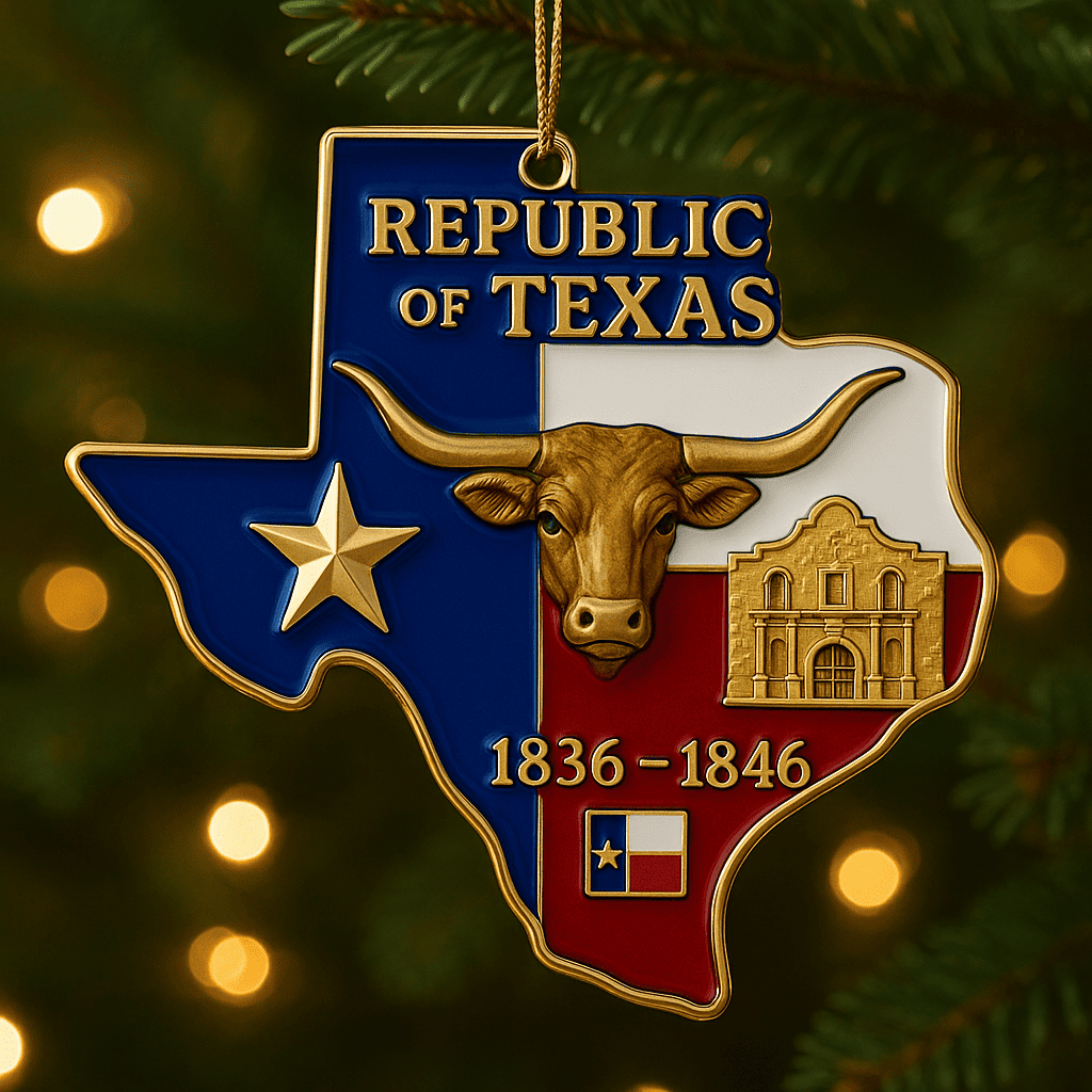Lone Star Legacy Ornament – Republic of Texas Tribute​